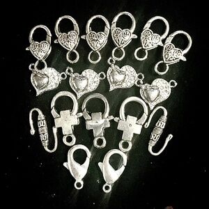 Jewelry Making: 17 Silver Quality Crystal Magnetic, Lobster & S-Clasps